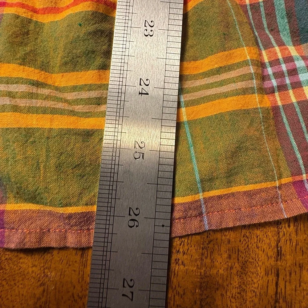 Polo Ralph Lauren Girls Plaid Button Front Shirt Dress 6X Belted